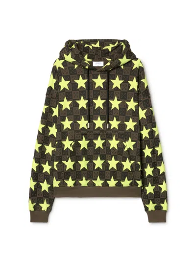 Off-white Stars Ao Skate Hoodie In Green