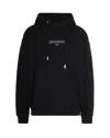 Off-white Logo Printed Drawstring Hoodie In Black