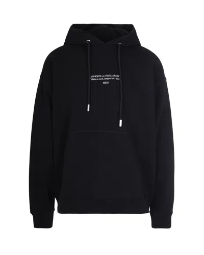 OFF-WHITE STATEMENT HOODIE SKATE BLACK/WHITE