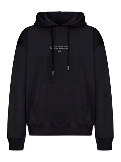 Off-white Statement Skate Hoodie In Black