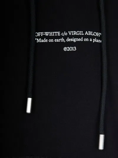 Off-white Off White Statement Skate Hoodie Black White In Multi