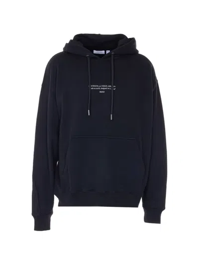 Off-white Statement Skate Printed Hoodie In Blue