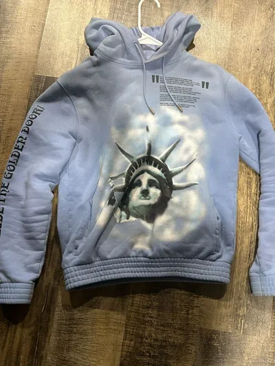 Pre-owned Off-white Statue Of Liberty Hoodie In Blue