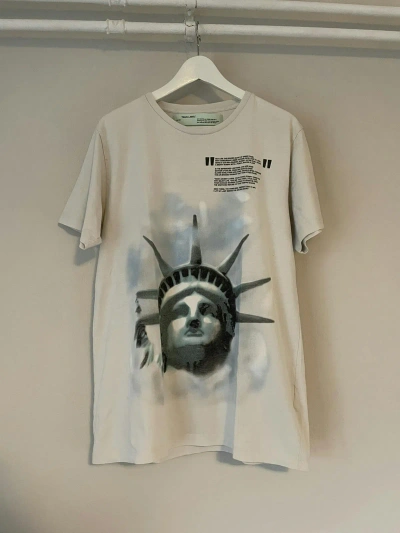 Pre-owned Off-white Statue Of Liberty T-shirt In White