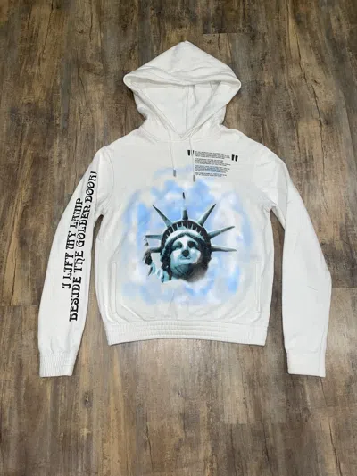 Pre-owned Off-white Statue Of Liberty White Hoodie Pullover