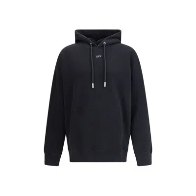 Off-white Stencil Arrow Skate Hoodie In Black