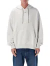 Off-white Skate Hoodie With Drawstring And Pocket In Gray
