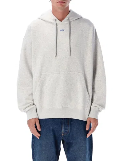 Off-white Skate Hoodie With Drawstring And Pocket In Gray
