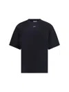 Off-white Black T-shirt With Arrow Print In Blue