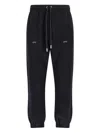 Off-white Stencil Arrow Drawstring Track Pants In Black