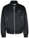 Off-white Embroidered-logo Bomber Jacket In Black