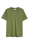 Off-white Arrows-stitching Cotton T-shirt In Four Leaf Clover