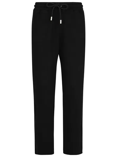 Off-white Floral-embroidered Track Pants In Black