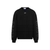 Off-white Regular Fit Jersey With Distinctive Logo And Textured Detailing In Black