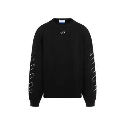 OFF-WHITE STITCH ARROW DIAGS PULLOVER
