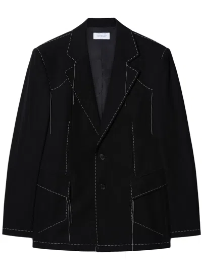 Off-white Stitch Blazer In Black