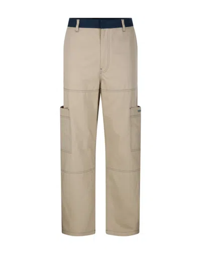 Off-white Stitch Cotgab Straight Cargo Pant In Neutrals