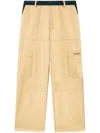 Off-white Off White Men `stitch Cotgab` Straight Cargo Pants In Yellow