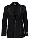 Off-white Stitch Single-breasted Blazer In Black