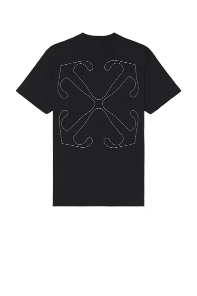 Off-white Stitch Slim Short Sleeve T-shirt In Black