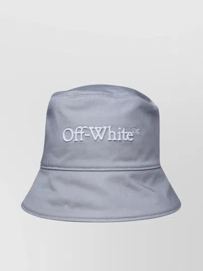 Off-white Stitched Brim Cotton Hat Ice