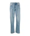 Off-white Stitched Straight Jeans In Blue