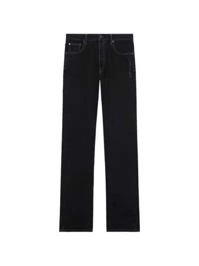 Off-white Straight Jeans In Black