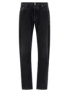 Off-white Black Jeans With Logo Patch In Black