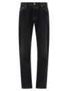 Off-white Black Jeans With Logo Patch In Black