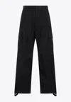 Off-white Straight-leg Cargo Pants In Black