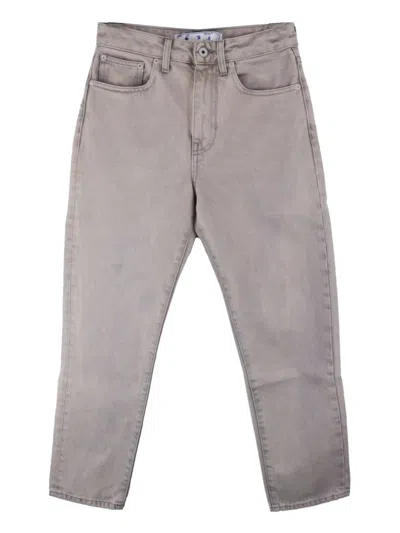 Off-white Straight-leg Jeans In Purple