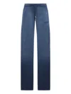 Off-white Cotton Sweatpants With A Degraded Effect In Blue