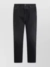 Off-white Straight Leg Trousers With Belt Loops In Black