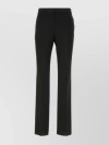 OFF-WHITE STRAIGHT LEG TROUSERS WITH BELT LOOPS AND BACK POCKETS