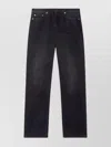 Off-white Straight Trousers With Five-pocket And Loops In Black