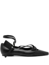Off-white Strap-detail Pointed Sandals In Multi