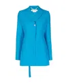 Off-white Woman Suit Jacket Azure Size 0 Polyester In Blue
