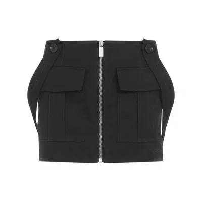 Off-white Urban Cargo Mini Skirt With Contrast Straps In Black