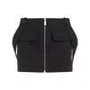 Off-white Zip-up Button Detailed Skirt In Black