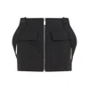 Off-white Zip-up Button Detailed Skirt In Black
