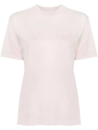 Off-white Stretch Cotton Jersey T-shirt In Purple