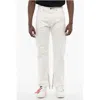 Off-white Stretch Denim Jeans With Ankle Zip 20cm