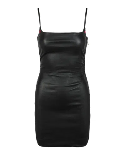Off-white Stretch Leather Mini Dress