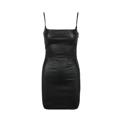 Pre-owned Off-white Stretch Leather Mini Dress 'black' | Women's Size 36