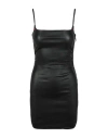 Off-white Stretch Leather Mini Dress In Black