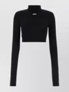 Off-white Off Stamp Sec Skin Crop Top In Black