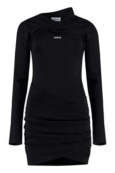 Off-white Stretch Viscose Dress In 1001