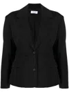Off-white Stretch-wool Tailored Blazer In Black