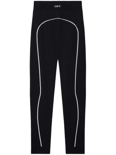 Off-white Stretchy Polyamide Blend Trousers In Black