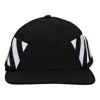 Off-white Stripe Casual Baseball Cap Black